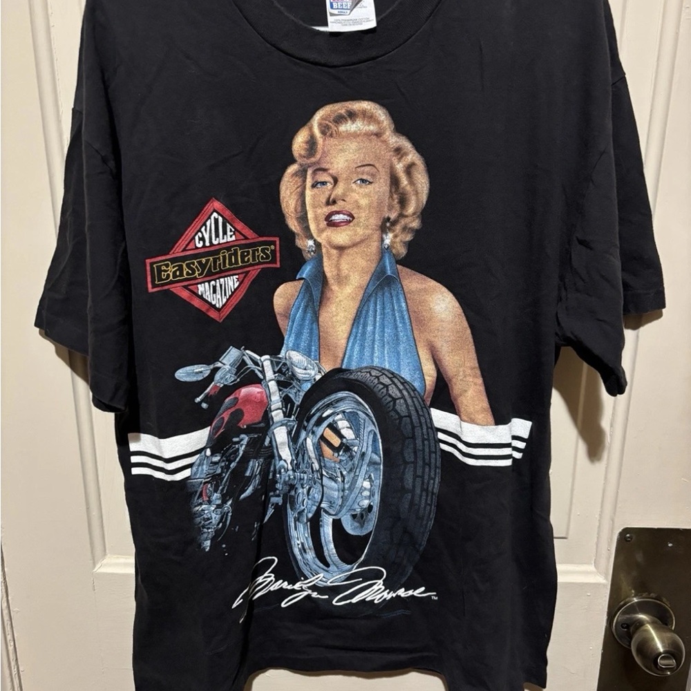 Vintage Easyriders Magazine Bike Week ‘97 Marilyn Monroe T Shirt XL Made In USA